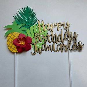 Luau/ Hawaiian Cake Topper